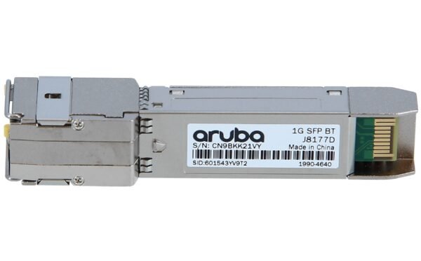 Aruba J8177D 1G SFP RJ45 T 100m Cat5e Optical Transceiver - Front Side