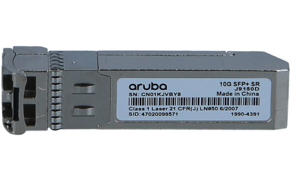 Aruba J9150D 10G SFP+ LC SR 300m MMF Optical Transceiver - Front